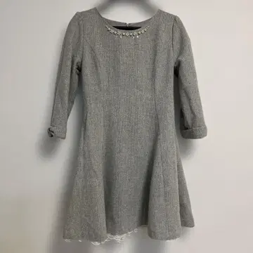 새상품 로디스포토 비쥬 A라인 원피스 트위드