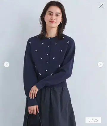 그린 레이블 릴랙싱 도트 비쥬 니트 가디건