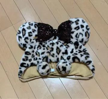 디즈니 팬캡 미니 레오파드 무늬 브라운