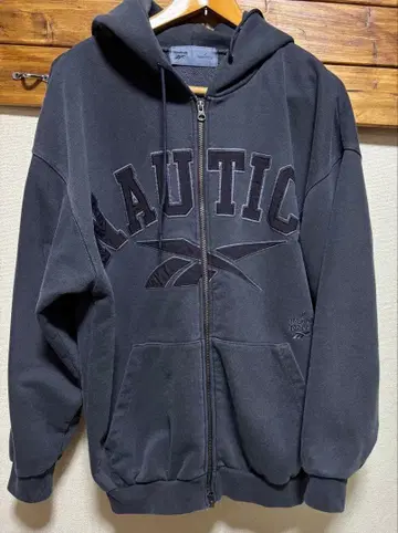 Reebok x Nautica 집업 후드티 그레이