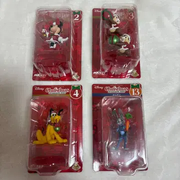 디즈니 크리스마스 오너먼트 4개 세트 상자 없이 발송