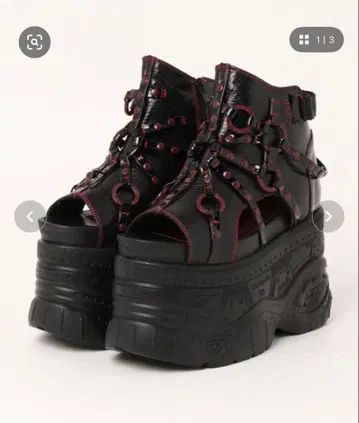 YOSUKE/요스케 통굽 벨티드 부츠 샌들