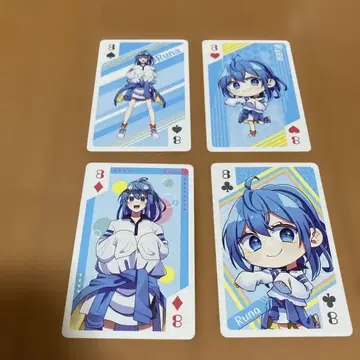 컬러풀 피치 루나 트럼프 카드 4장 세트