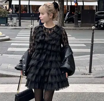 treaturself angel wings mini dress black