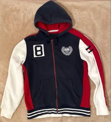 TOMMY HILFIGER 크롭 지퍼 후드티