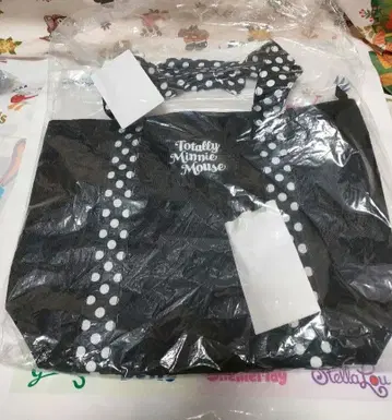 택 포함 토탈리 미니 토트백 블랙 & 도트 디즈니 리조트