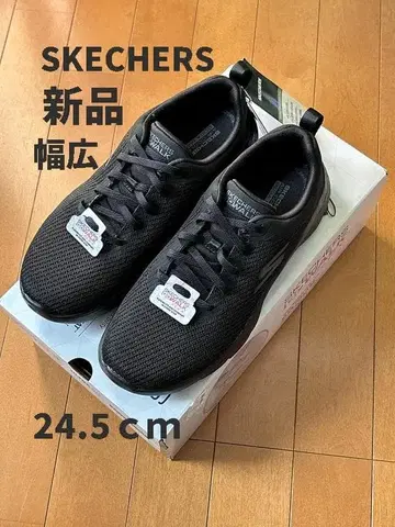 [폭넓음] SKECHERS 스케쳐스 스니커즈 여성용 24.5 블랙