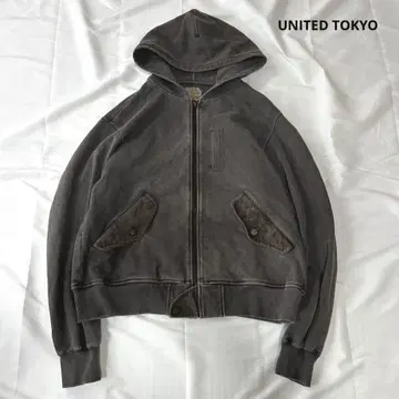 [새상품급] UNITED TOKYO 피그먼트 다이 지퍼 후드티 페이드