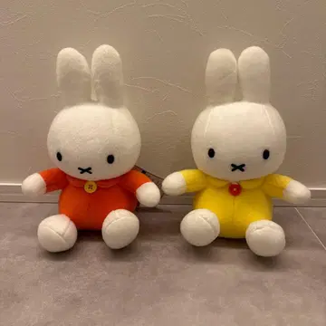 미피 봉제 인형 오렌지와 옐로우 컬러 세트