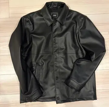 ZARA 페이크 가죽 자켓