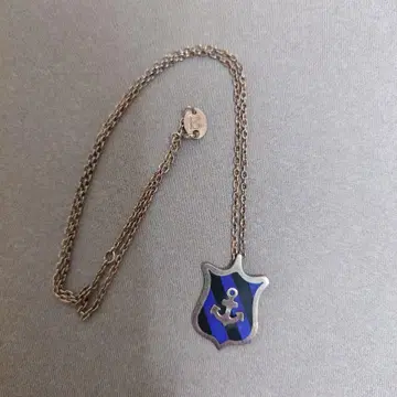 블루블루 닻 엠블럼 목걸이 네이비