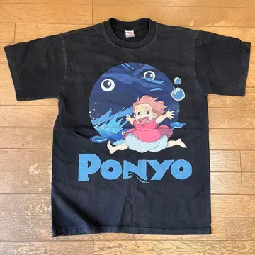 00s 벼랑 위의 포뇨 지브리 T셔츠 데드스탁 부트 포뇨 영화T