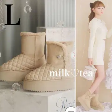 미사용 새상품 Rady 비쥬 통굽 어그 부츠 베이지 L 사이즈 L