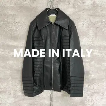 이탈리아제 오티모 브라치오 양가죽 자켓 블랙 S표기 천연 가죽