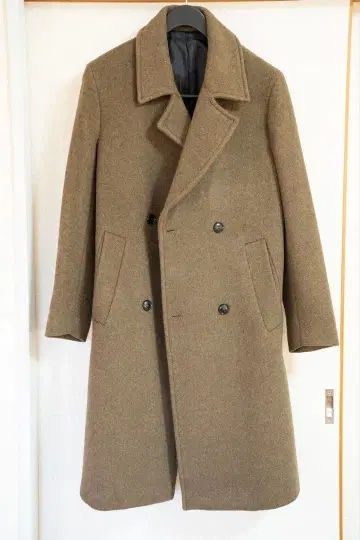 ZARA 올리브 그린 더블 브레스트 롱 코트