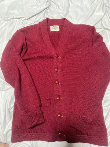 50s CAMPUS 로우게이지 니트 가디건