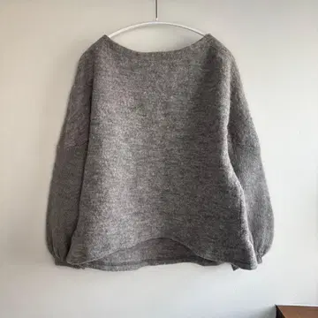 tabrik 타브릭 벌룬 소매 모헤어 니트 스웨터 그레이