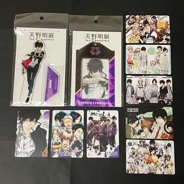 아마노 아키라 전시회 히바리 쿄야 마그넷 스티커 카드 홀더 아크릴 스탠드