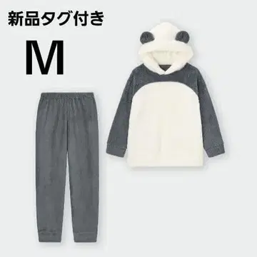 새상품 GU 마쉬멜로우 필 라운지 세트 팬더 상하의 복슬복슬