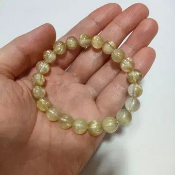 비너스 헤어 골드 루틸 쿼츠 팔찌 안지름 약 16.5cm