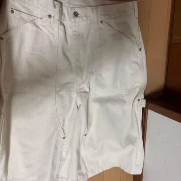 할리데이비슨 화이트 데님 숏팬츠