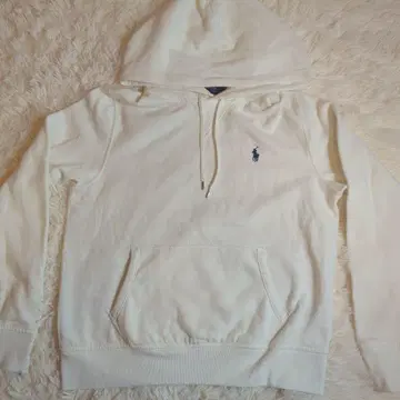 현행 폴로 랄프로렌 포니 자수 풀오버 후드티 화이트