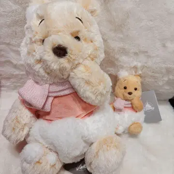 디즈니 스토어 화이트 푸 봉제 인형 키체인 2025 한정판