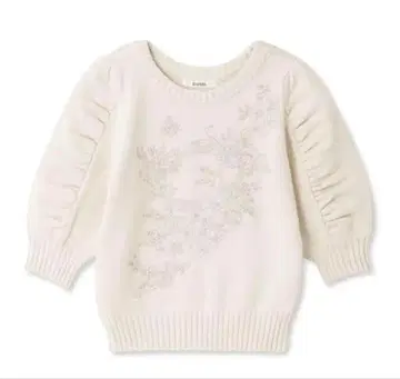 자수 니트 풀오버