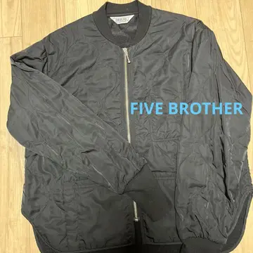 FIVE BROTHER 블랙 MA-1 자켓 퀼팅