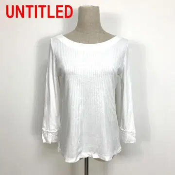 A6544 언타이틀 7부 소매 T셔츠 상의 면 레이온 화이트 2