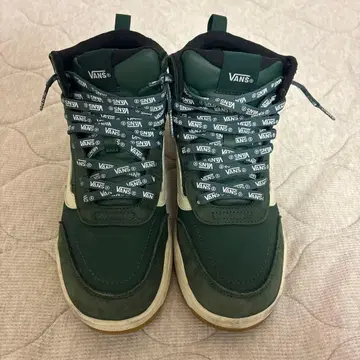 VANS 다크 그린 하이컷 스니커즈