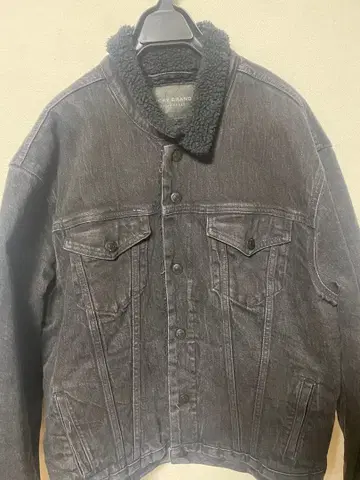 LUCKY BRAND 블랙 데님 보아 자켓