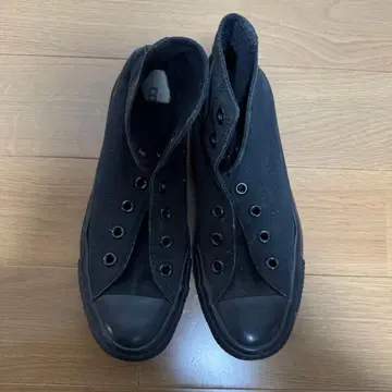 CONVERSE 블랙 하이컷 스니커즈 24.5cm