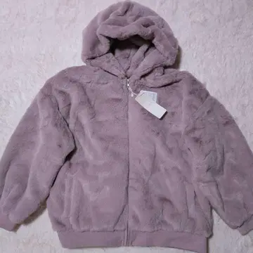 새상품 ems excite 인조 모피 자켓 후디 블루종