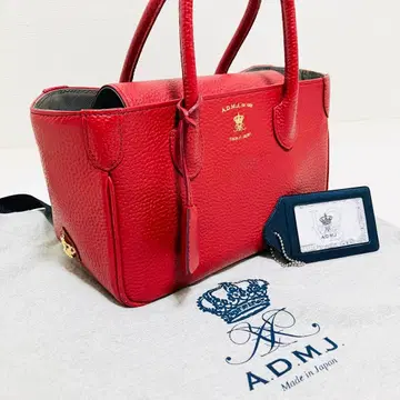 새상품급 A.D.M.J 에이디엠제이 미니 토트 로고 레드 빨간색