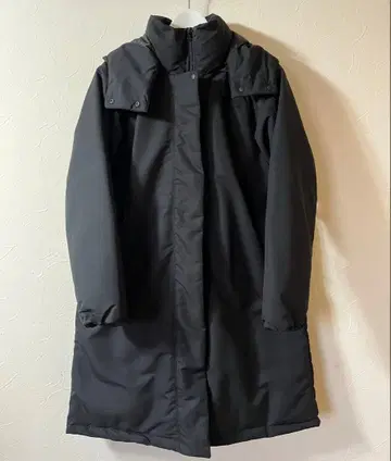무인양품 발수 다운 후드 코트 XS 블랙