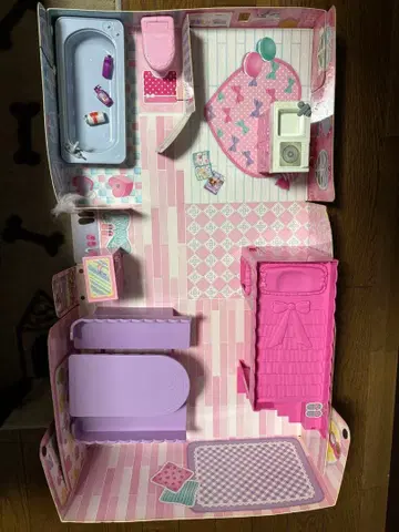 리카짱 하우스 핑크 가구 포함