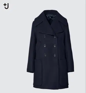 유니클로 +J 더블 페이스 피 코트 네이비 S 질 샌더와의 콜라보