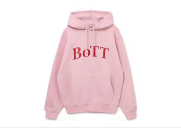 BoTT 로고 후드 부착 후드티 핑크 XL