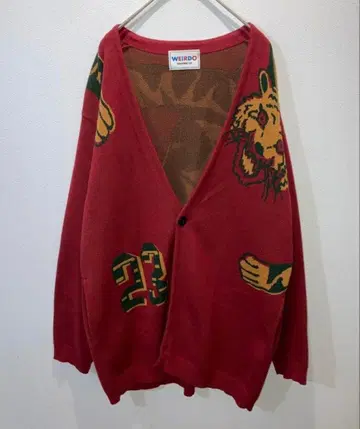 WEIRDO RINGING TIGER KNIT CARDIGAN 사이즈 L