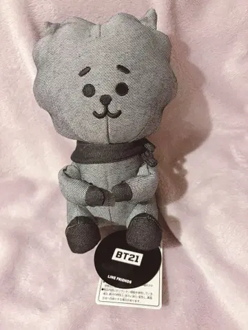 BT21 RJ 봉제 인형 그레이 데님풍 공식