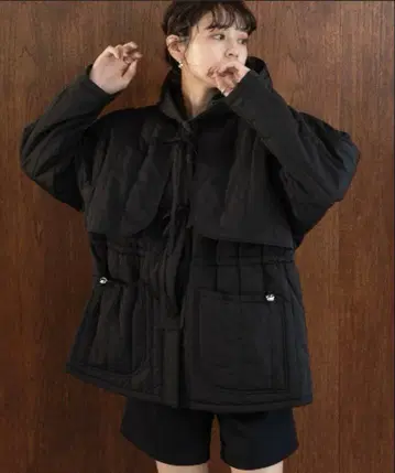 Lawgy ribbon drawstring quilting outer