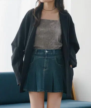 디자인 오버 셔츠 자켓 (안감 없음)