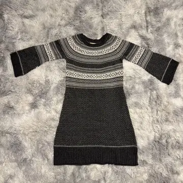Jumper 노르딕 무늬 니트 원피스 S