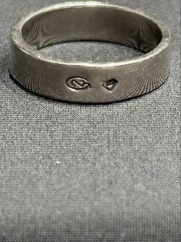 가버 가보라토리 레어 아이템 GN 각인 플랫 바 반지