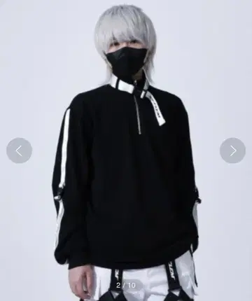 [ REFLEM ] 사이버 벨트 하프 ZIP 상의