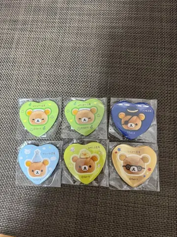 리락쿠마 스토어 점장 배지 6개 세트