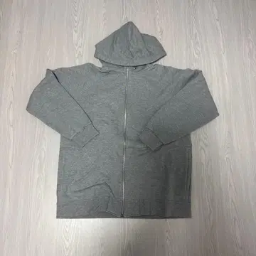 TOMMY HILFIGER 두툼한 그레이 지퍼 후드티 XL