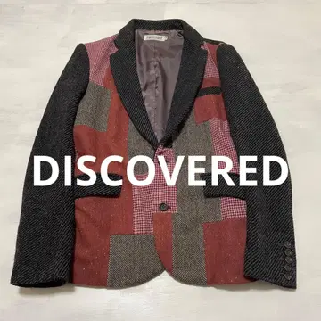 레어 DISCOVERED 해체 재구축 패치워크 울 체크 자켓