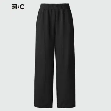 [ UNIQLO C ] 맨투맨 와이드 팬츠 블랙